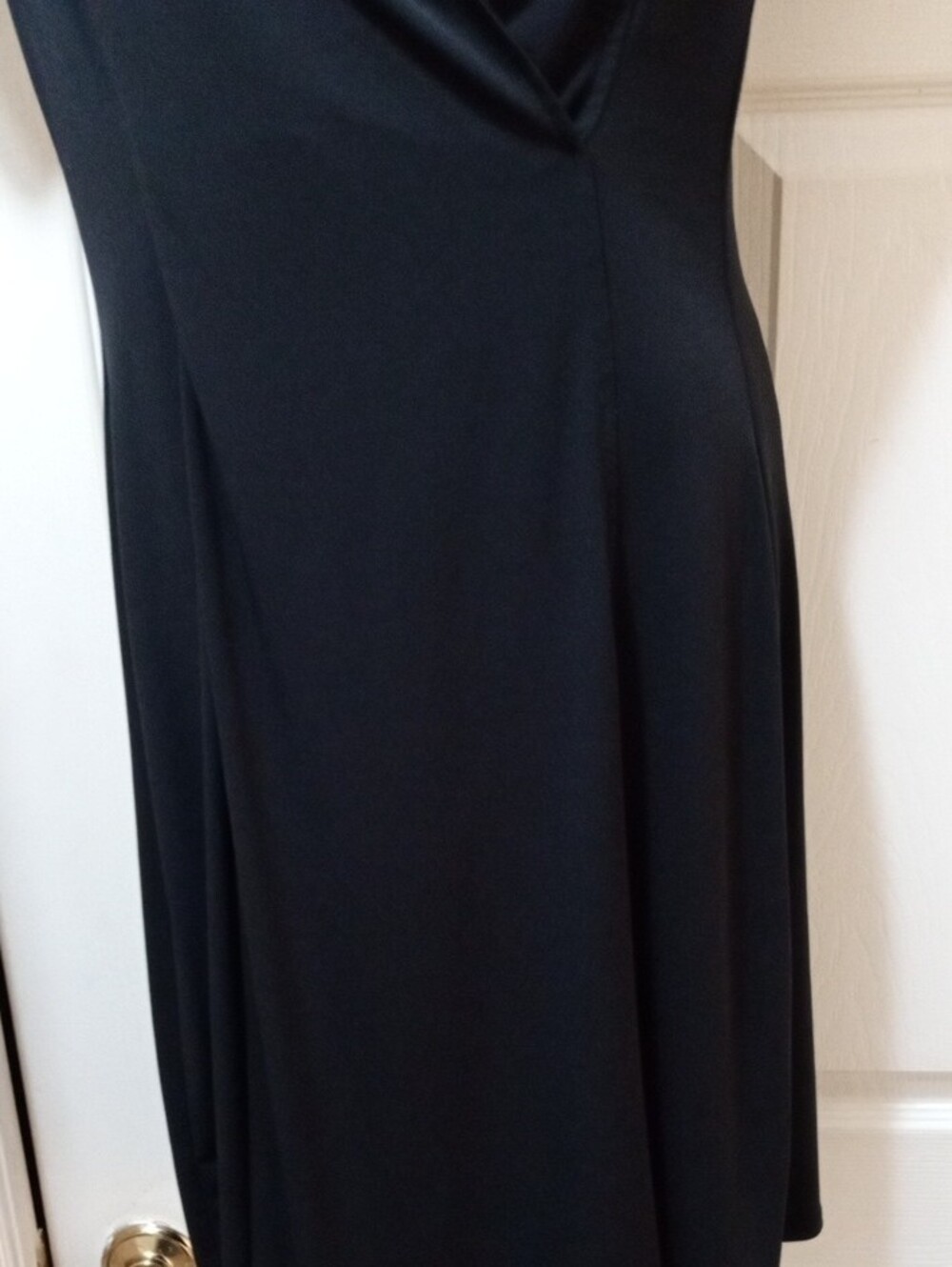 Merona Black Short-Sleeve Wrap Midi Dress - Picture 3 of 4
